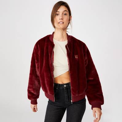 QLD Maroons Women’s Fur Bomber Jacket