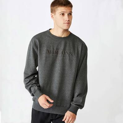QLD Maroons Men’s Old School Charcoal Jumper