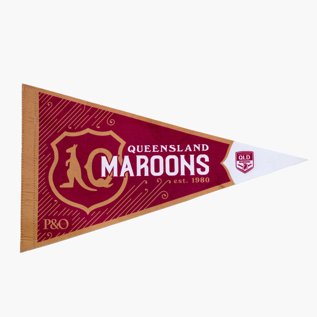 maroon pennant banner