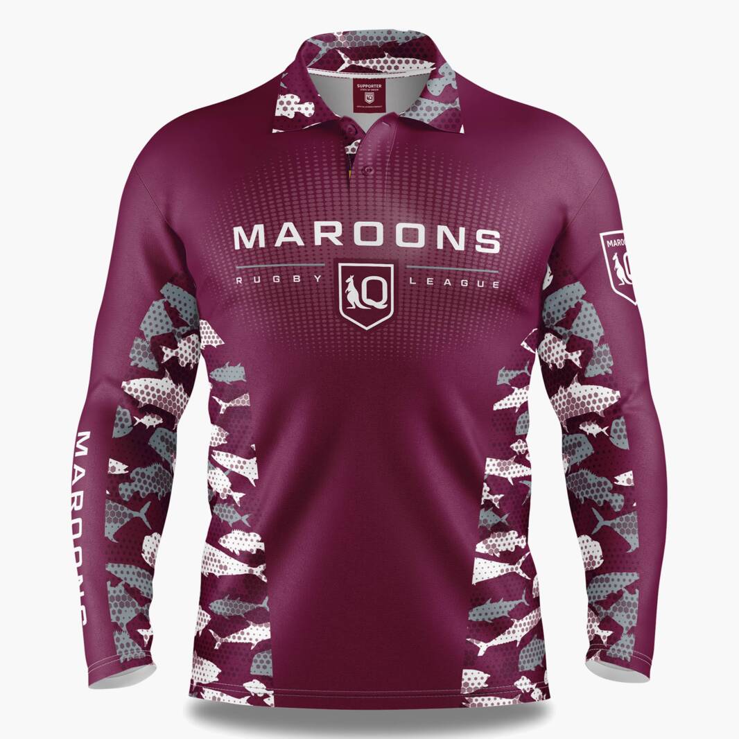 Maroons Shop – QLD Maroons Youth Reef Runner Fishing Shirt